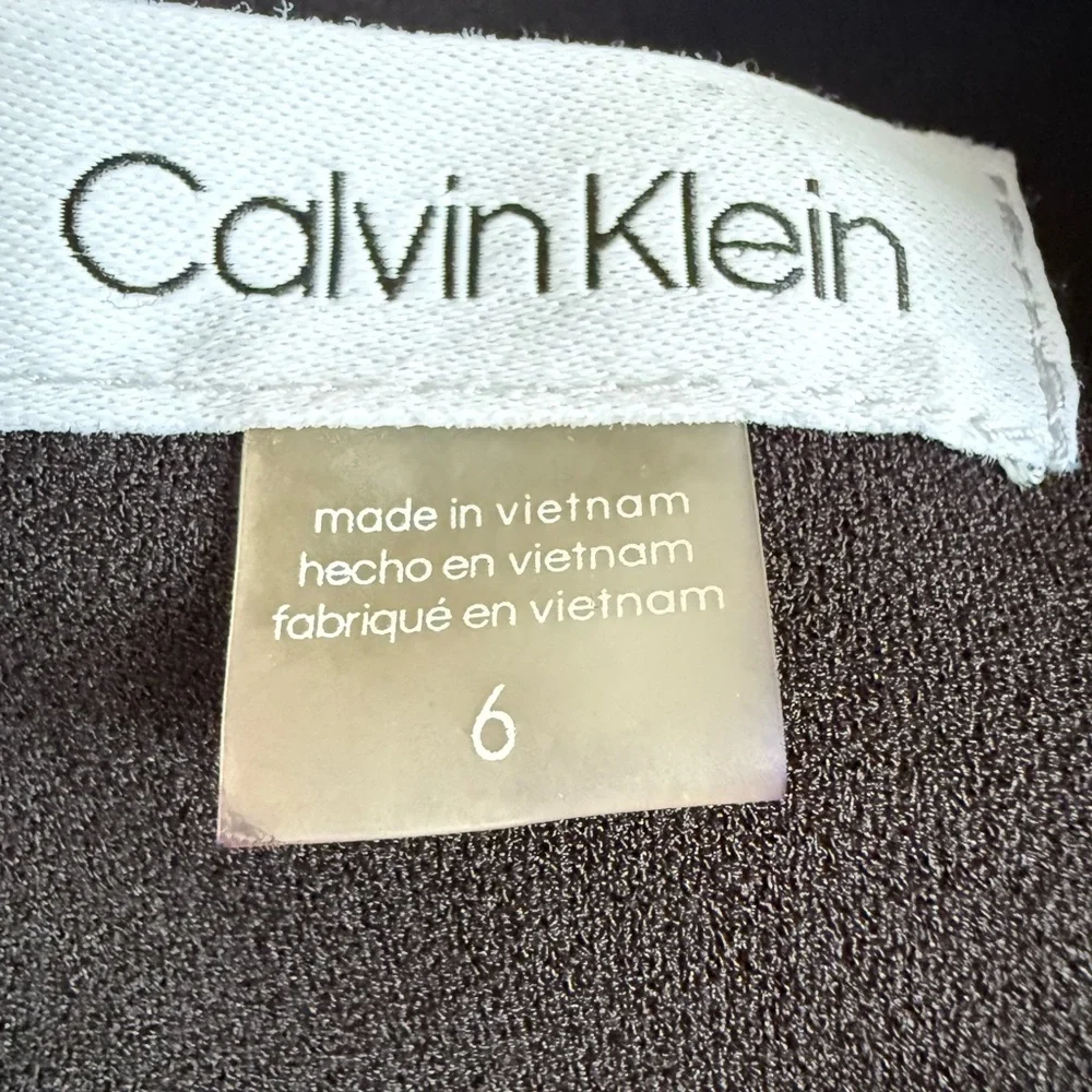 Calvin Klein Black Jumpsuit with Flutter Sleeves and Belt - Picture 6 of 6